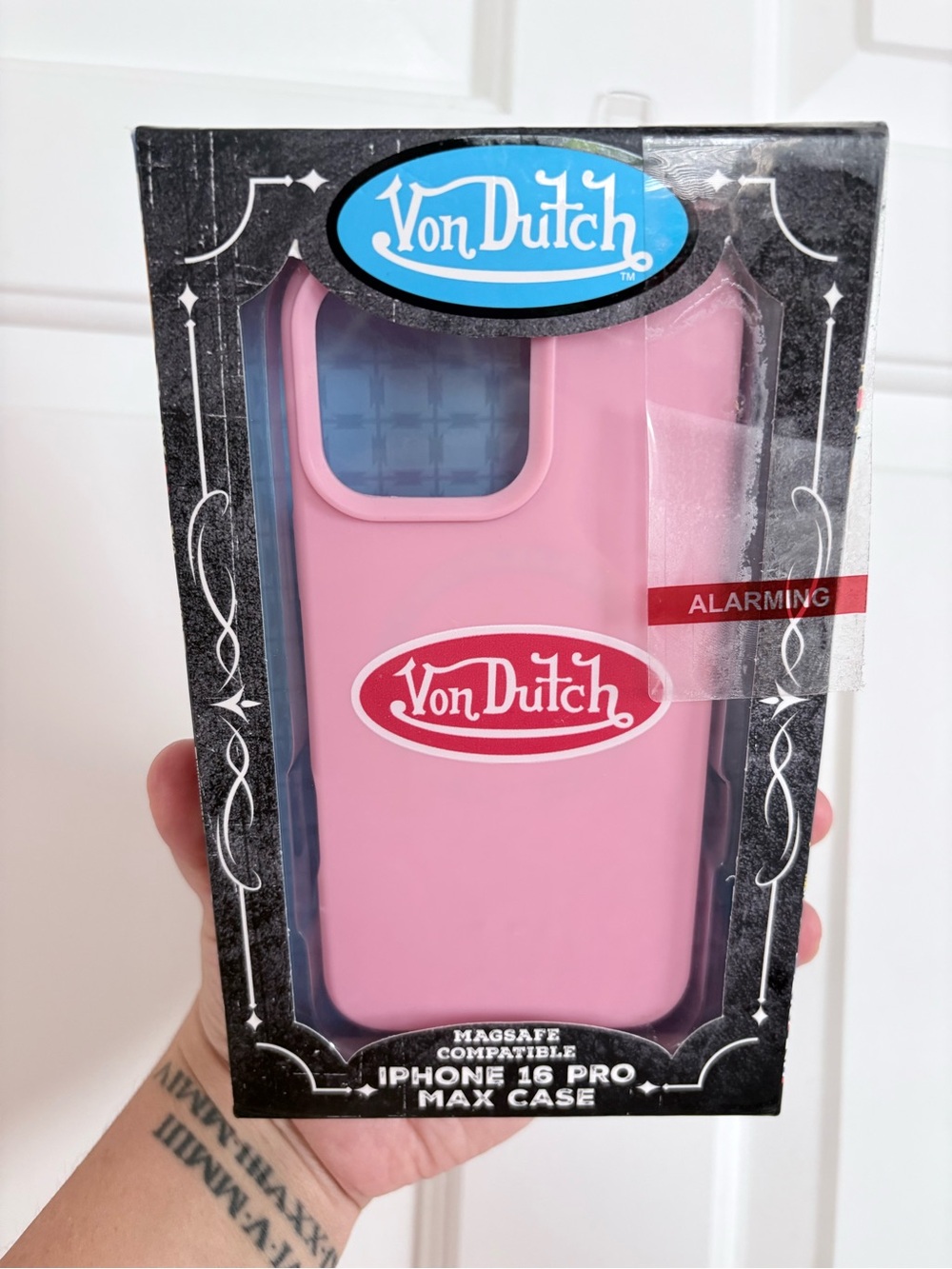 Von Dutch Pink iPhone 16 Pro Max MagSafe Case with Logo